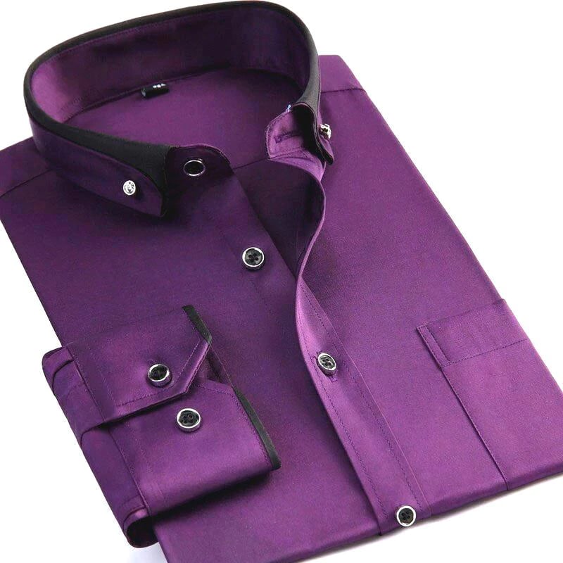 Men's Classic Long-Sleeve Shirt with Turn-Down Collar — Smart Casual Shirt for Work & Weekend | Koossa