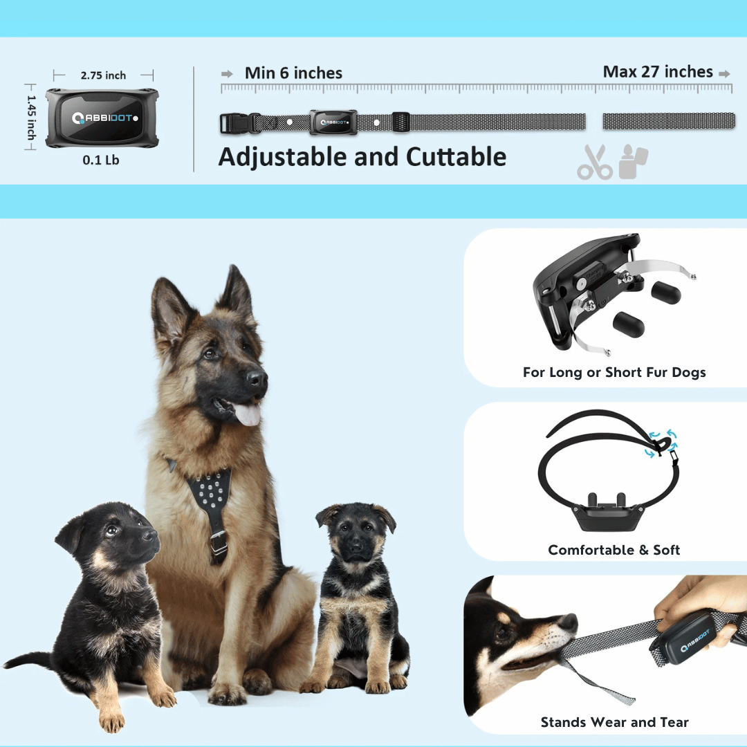 Dog Training Collar 1000m Remote Control Rechargeable Waterproof LED Night Light Static Vibration Sound 99 Levels Recall Collar Large Small Dogs | Koossa