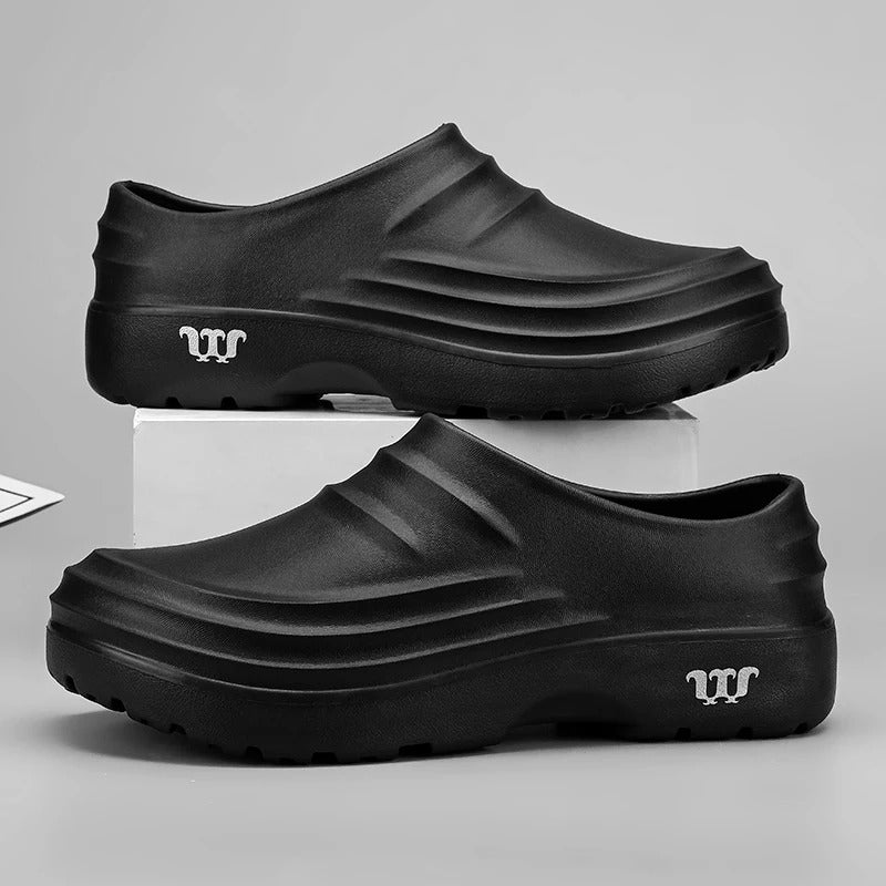 Chaussures de travail antidérapantes professionnelles — Slip-on résistant à l'huile pour cuisine et restauration | Koossa