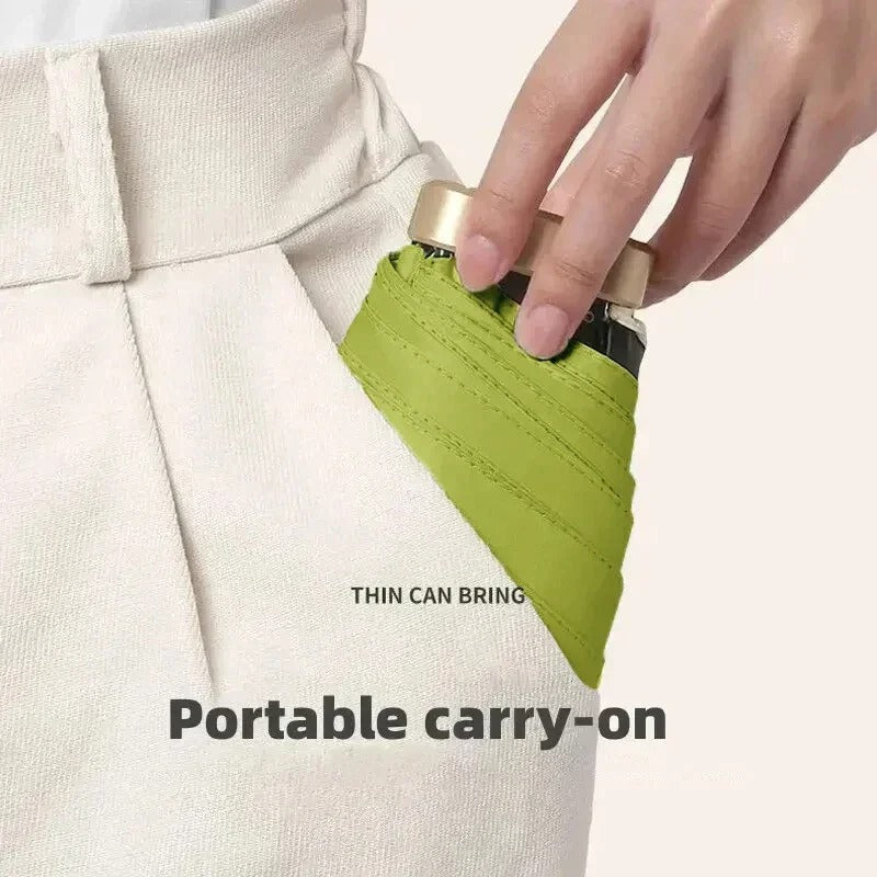 Compact Folding Umbrella Windproof UV Protection Rain & Sun Travel Purse Size for Commute Daily Use | Lonoma