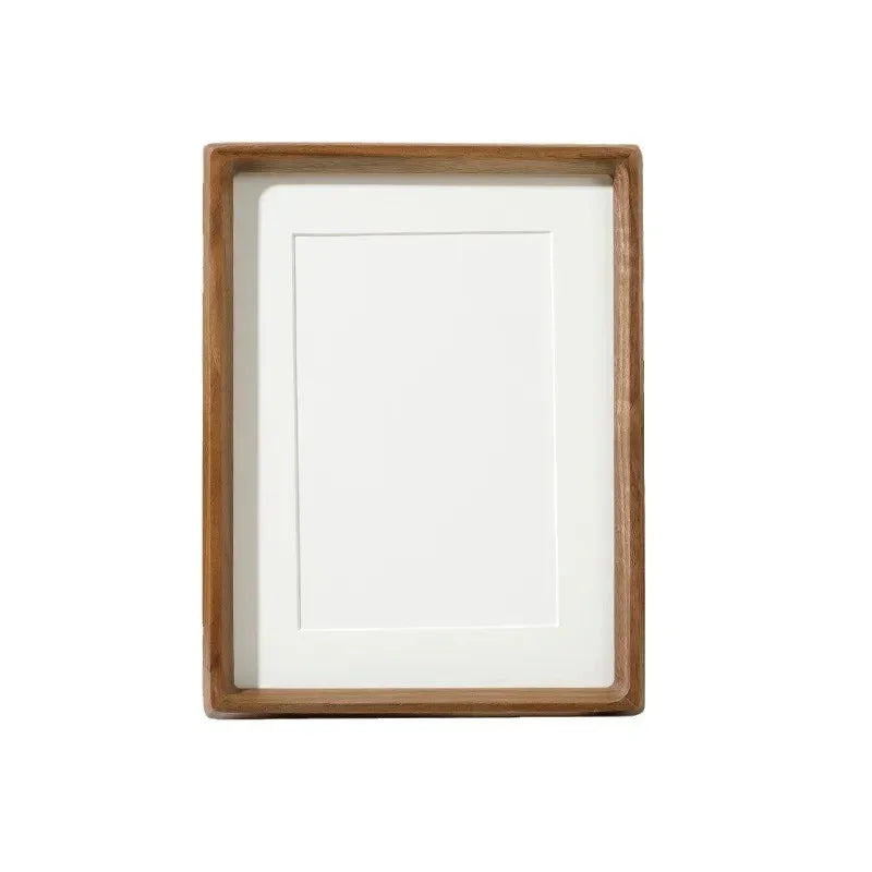 Solid Wood Picture Frame with Rounded Corners, Walnut or Sandalwood Photo Frame 4x6 to 8x10, Desk & Shelf Display for Home Office | Lonoma
