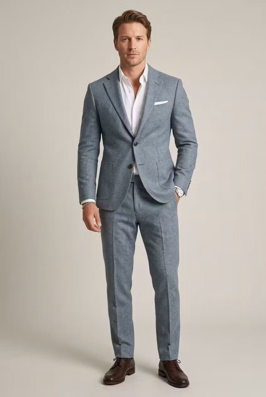 Men's Slim-Fit Two-Piece Suit in Nine Colours for Business and Formal Occasions | Koossa