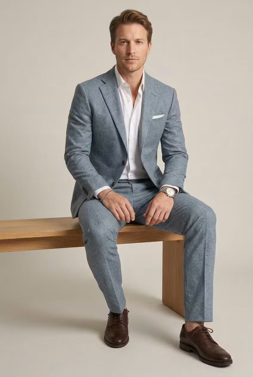 Men's Slim-Fit Two-Piece Suit in Nine Colours for Business and Formal Occasions | Koossa