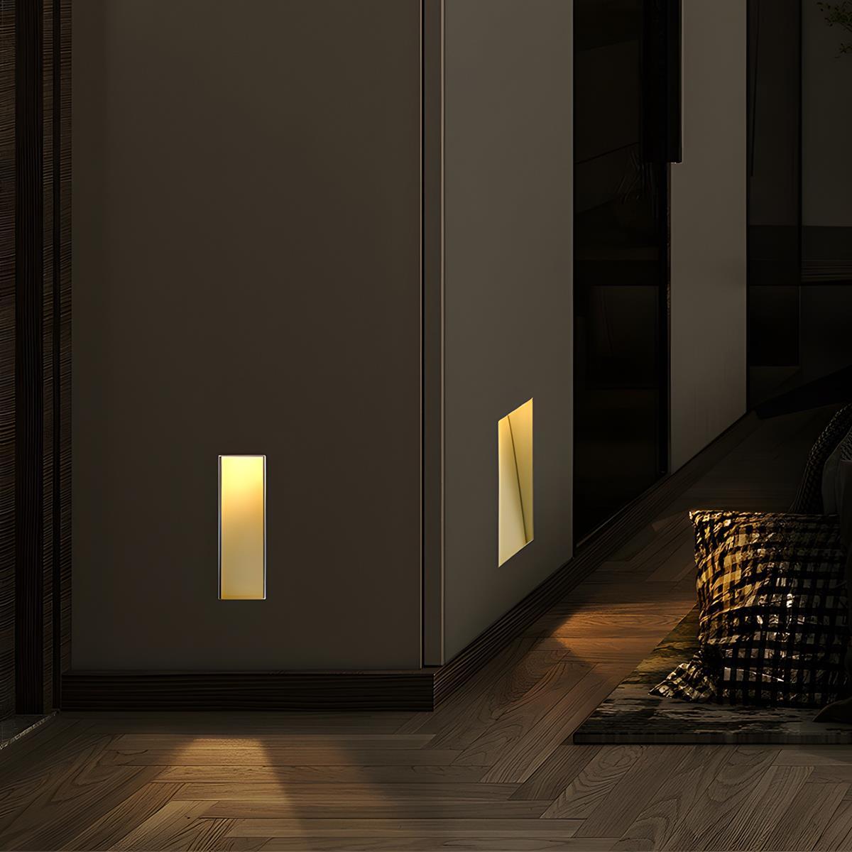 Spot LED encastré avec détecteur de mouvement pour escalier et couloir aluminium blanc chaud neutre froid | Koossa