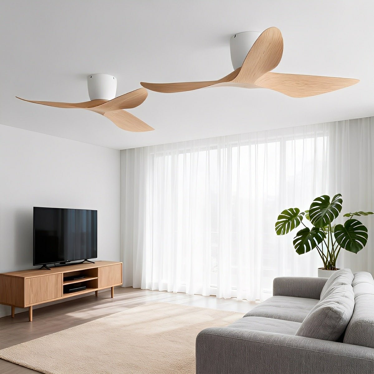Reversible DC Motor Ceiling Fan, 38 or 52 Inch, 6-Speed Quiet Fan for Bedroom, Living Room, Dining Room & Year-Round Airflow | Lonoma