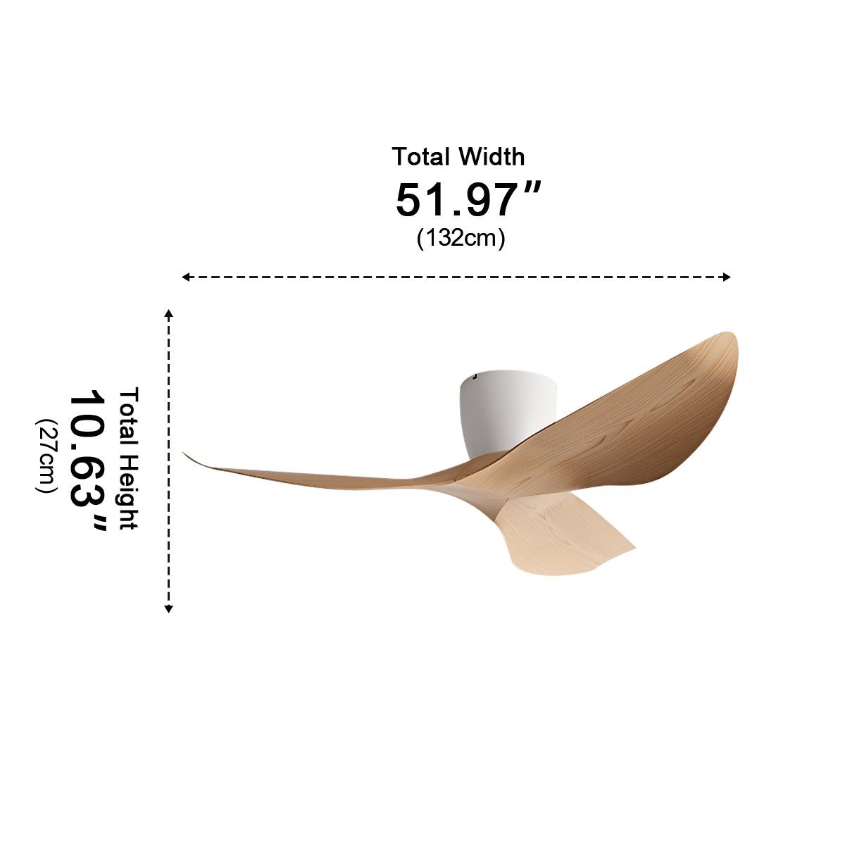 Reversible DC Motor Ceiling Fan, 38 or 52 Inch, 6-Speed Quiet Fan for Bedroom, Living Room, Dining Room & Year-Round Airflow | Lonoma