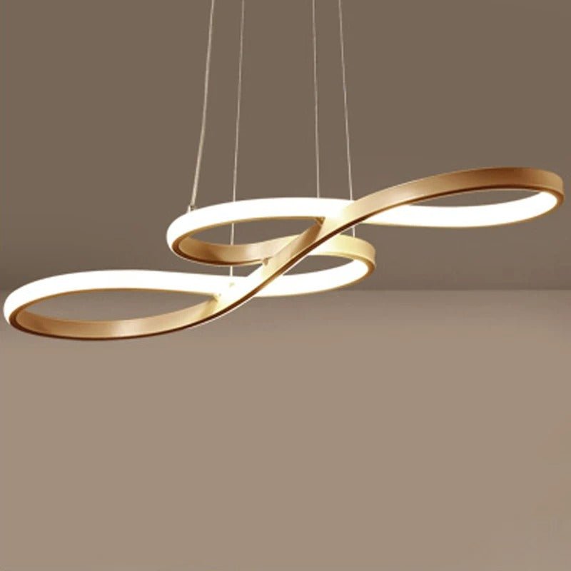 Suspension LED à Anneaux Réglable en Hauteur Trois Températures de Couleur Aluminium Acrylique Design Moderne | Koossa