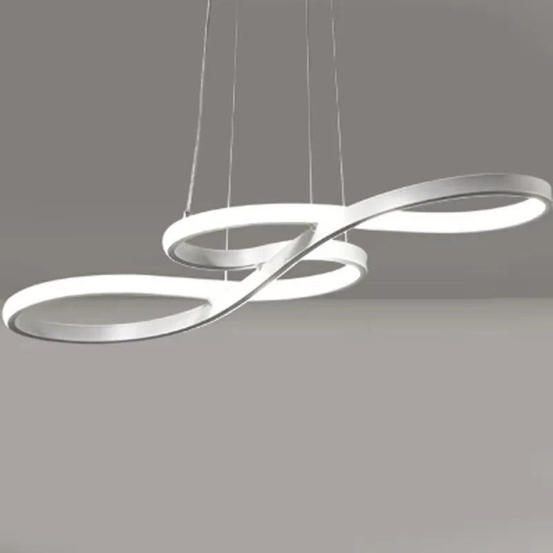 Suspension LED à Anneaux Réglable en Hauteur Trois Températures de Couleur Aluminium Acrylique Design Moderne | Koossa