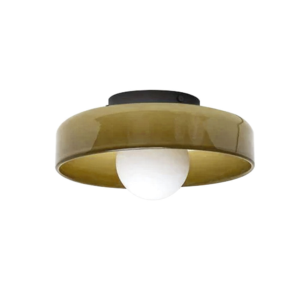 Lampe Disque Circulaire en Verre Mat Plafonnier Applique Moderne Éclairage Diffus Ambiance Salon Chambre Culot G9 | Koossa