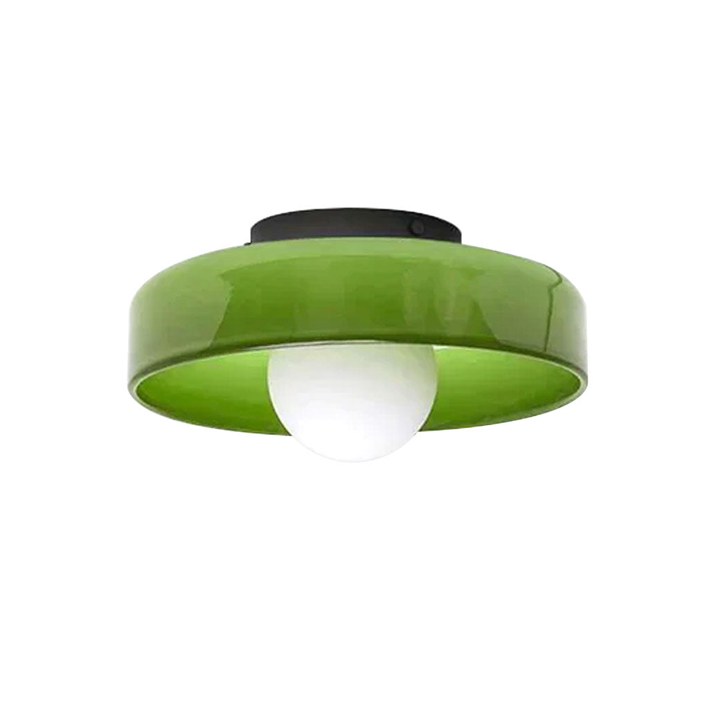 Lampe Disque Circulaire en Verre Mat Plafonnier Applique Moderne Éclairage Diffus Ambiance Salon Chambre Culot G9 | Koossa