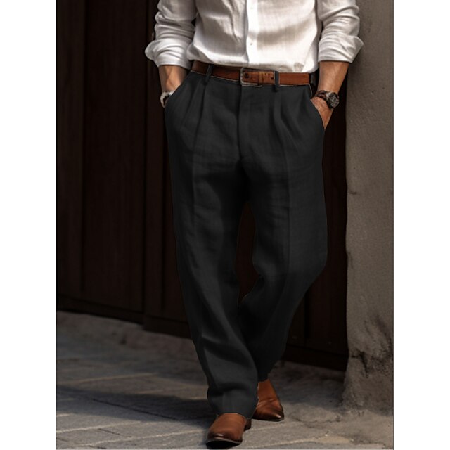 Men's Wide Leg Trousers in Premium Cotton Twill – Relaxed Fit Tailored Bottoms for Smart Casual & Weekend Wear | Koossa