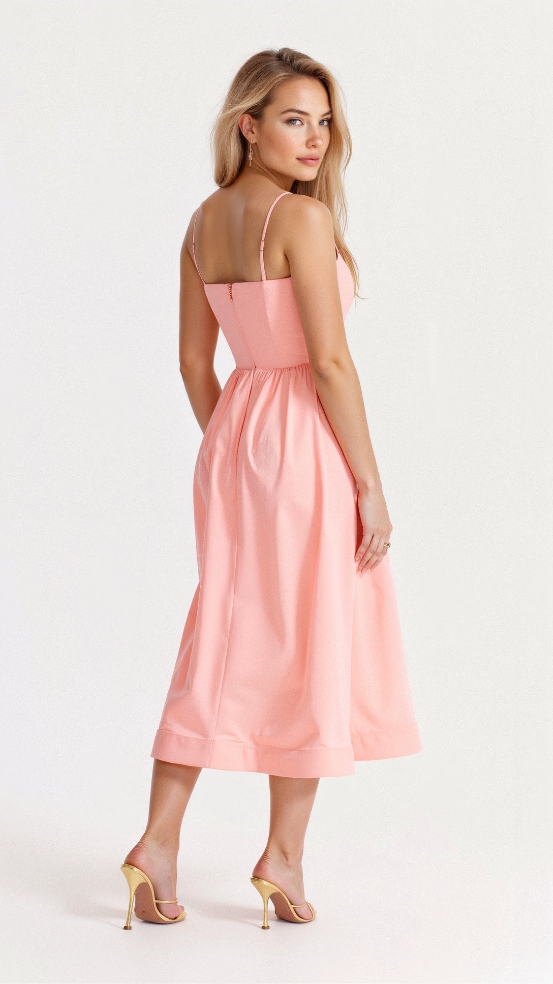 Women's Sleeveless Midi Dress — Elegant Day to Evening Dress for Summer Occasions & Garden Parties | Koossa