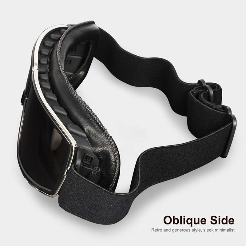 Motorcycle Goggles Over Glasses, Anti-Fog UV400 Riding Eyewear with Adjustable Strap for Bikers, Cyclists, Outdoor Work and Sports | Lonoma