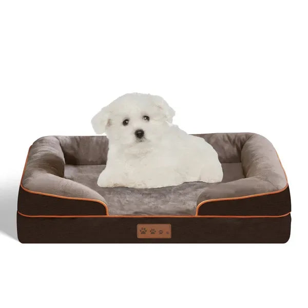 Dog Bed Orthopaedic Memory Foam Sofa Style Washable Cover Waterproof 4 Sided Bolster Large Medium Senior Joint Support | Koossa