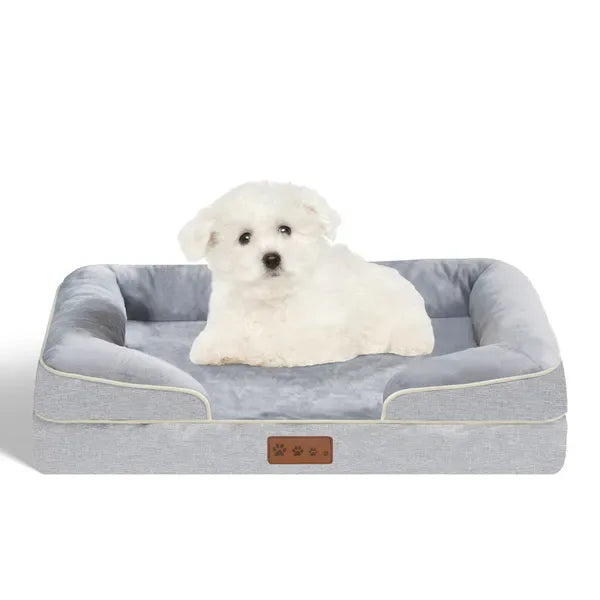Dog Bed Orthopaedic Memory Foam Sofa Style Washable Cover Waterproof 4 Sided Bolster Large Medium Senior Joint Support | Koossa