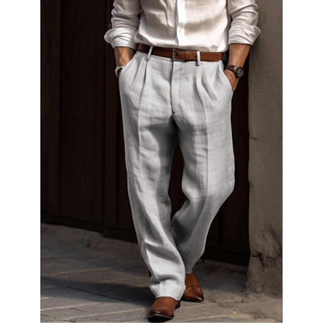 Men's Wide Leg Trousers in Premium Cotton Twill – Relaxed Fit Tailored Bottoms for Smart Casual & Weekend Wear | Koossa