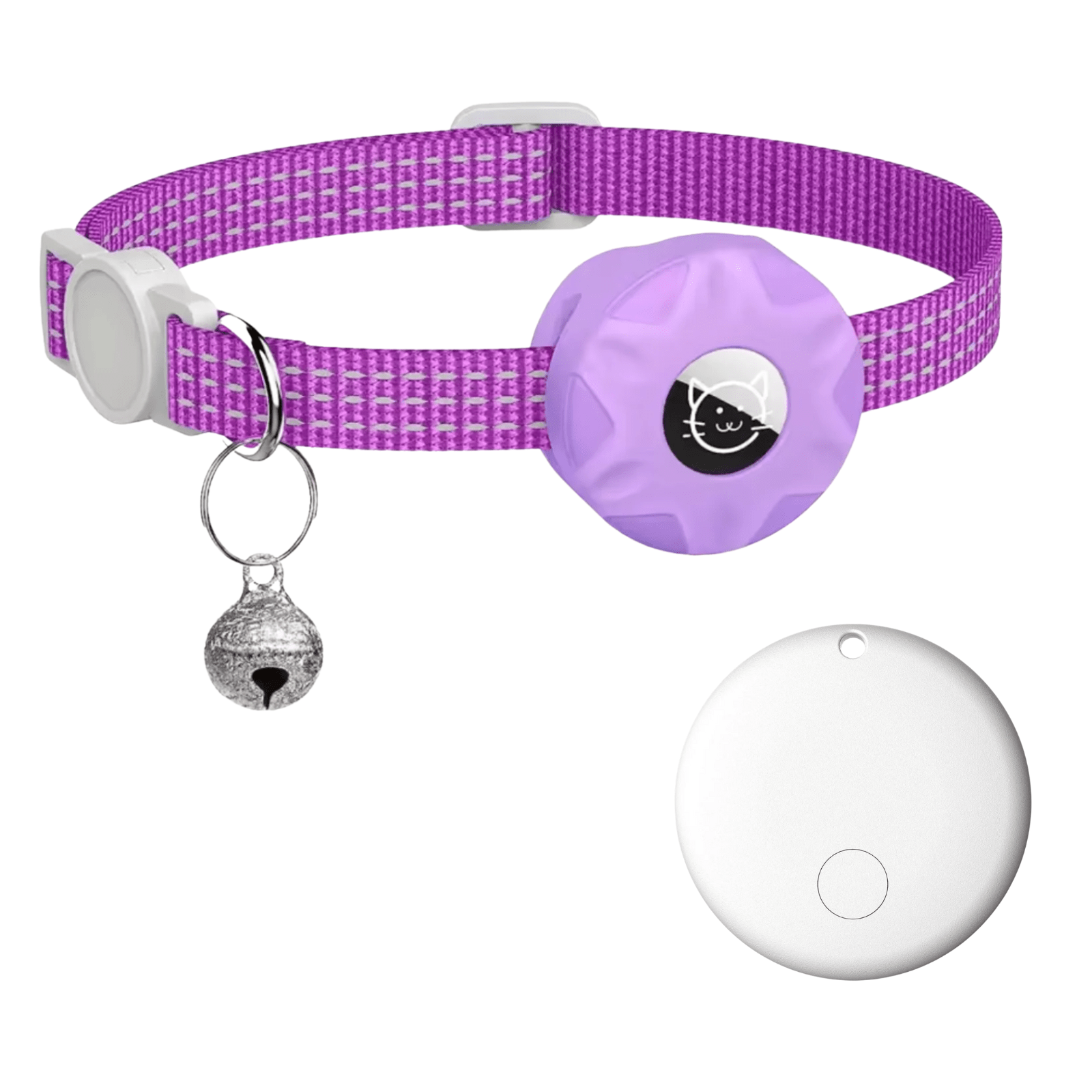 Pet Tracker Android Bluetooth No SIM GPS 8-10 Month Battery Reflective Collar Dog Cat Locator Find My Device | Koossa
