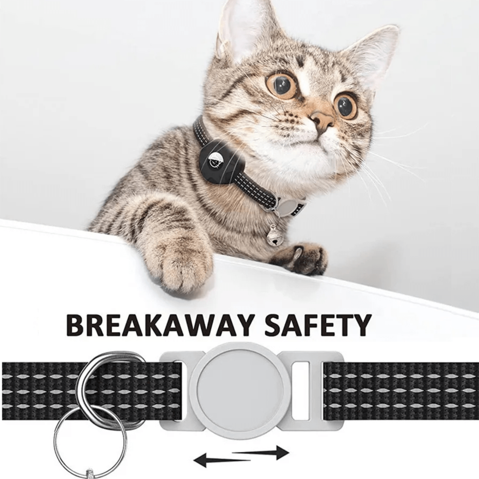 Pet Tracker Android Bluetooth No SIM GPS 8-10 Month Battery Reflective Collar Dog Cat Locator Find My Device | Koossa