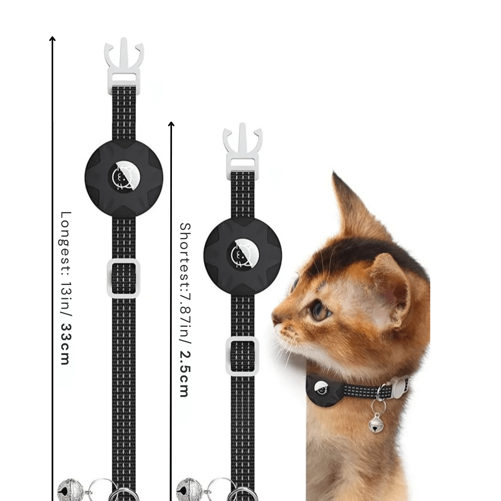 Pet Tracker Android Bluetooth No SIM GPS 8-10 Month Battery Reflective Collar Dog Cat Locator Find My Device | Koossa