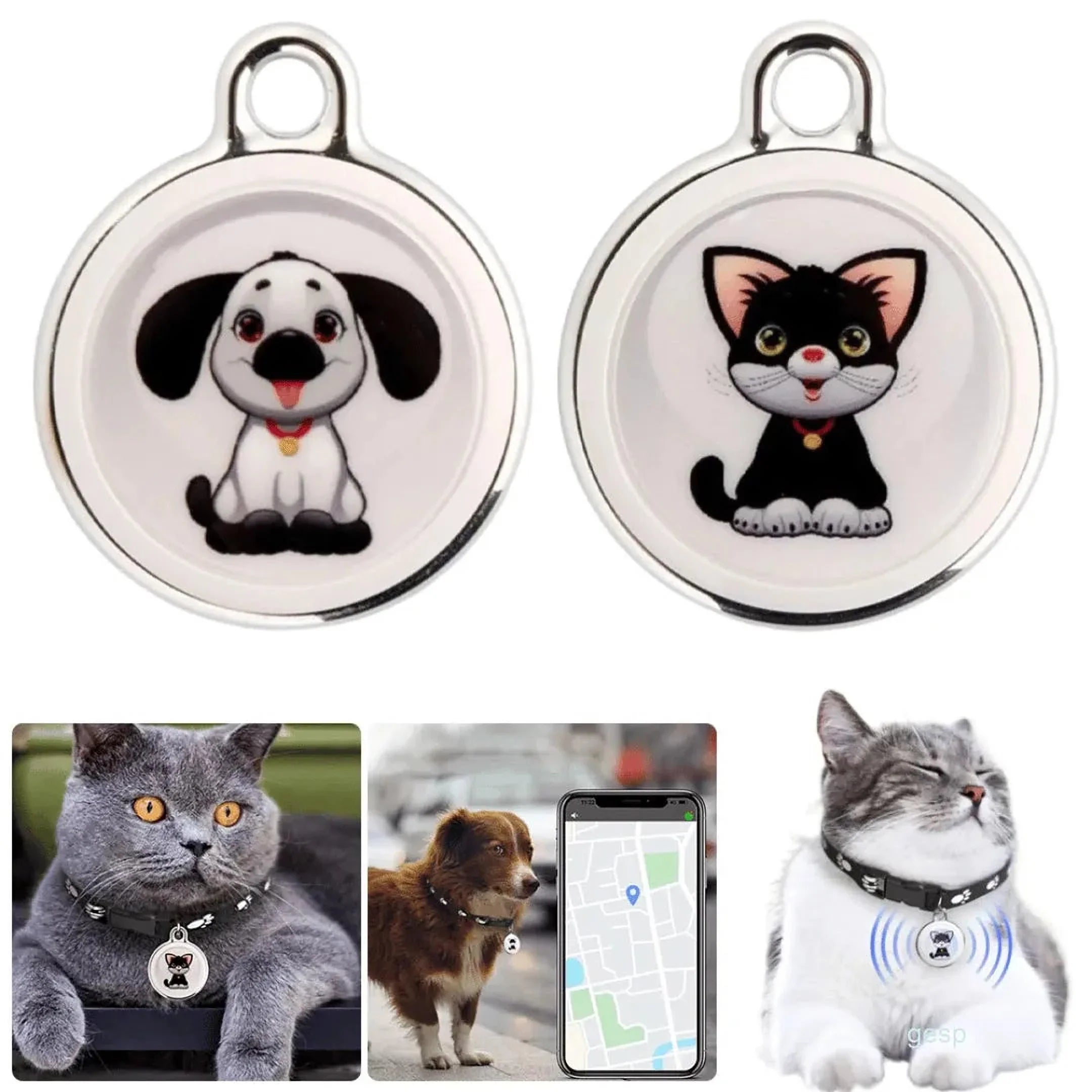 GPS Pet Tracker Tag Collar Attachment Bluetooth Real-Time Location Finder Sound Alert Waterproof App Control Dog Cat | Koossa