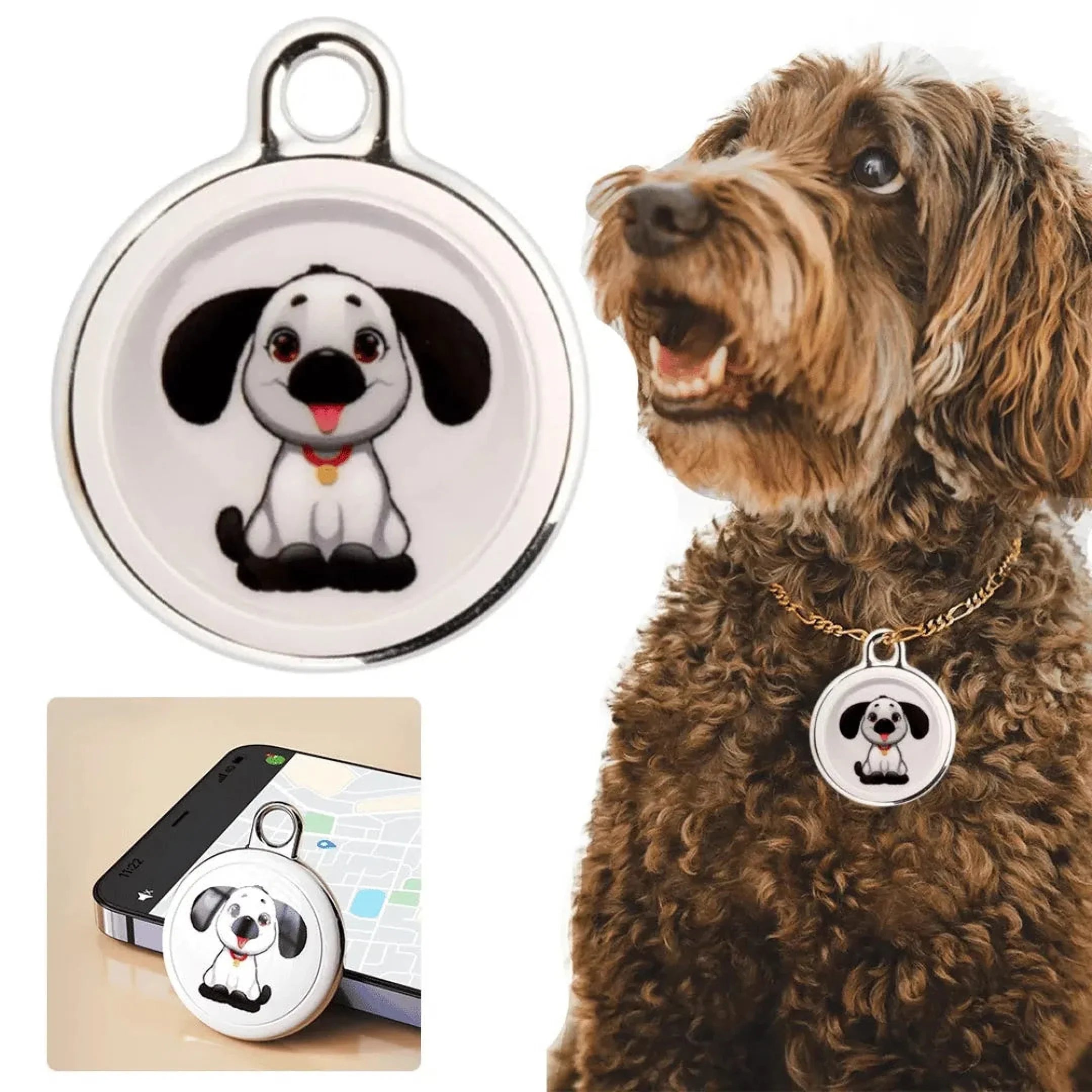 GPS Pet Tracker Tag Collar Attachment Bluetooth Real-Time Location Finder Sound Alert Waterproof App Control Dog Cat | Koossa