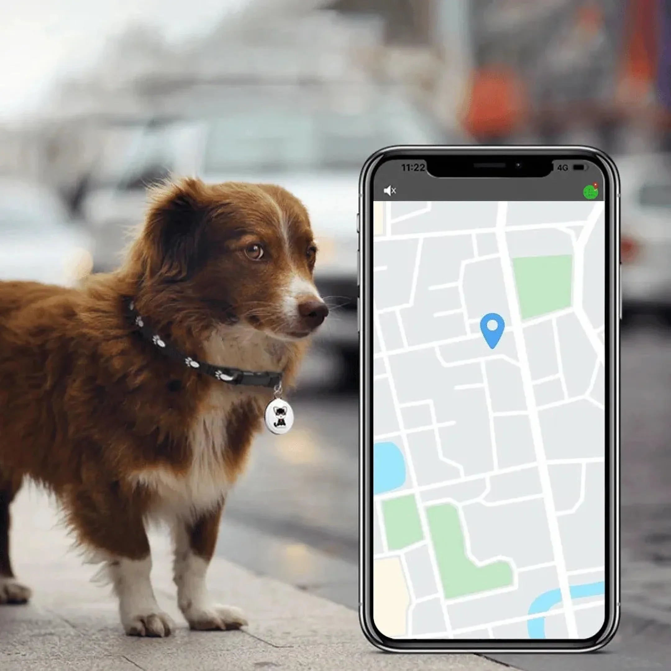 GPS Pet Tracker Tag Collar Attachment Bluetooth Real-Time Location Finder Sound Alert Waterproof App Control Dog Cat | Koossa