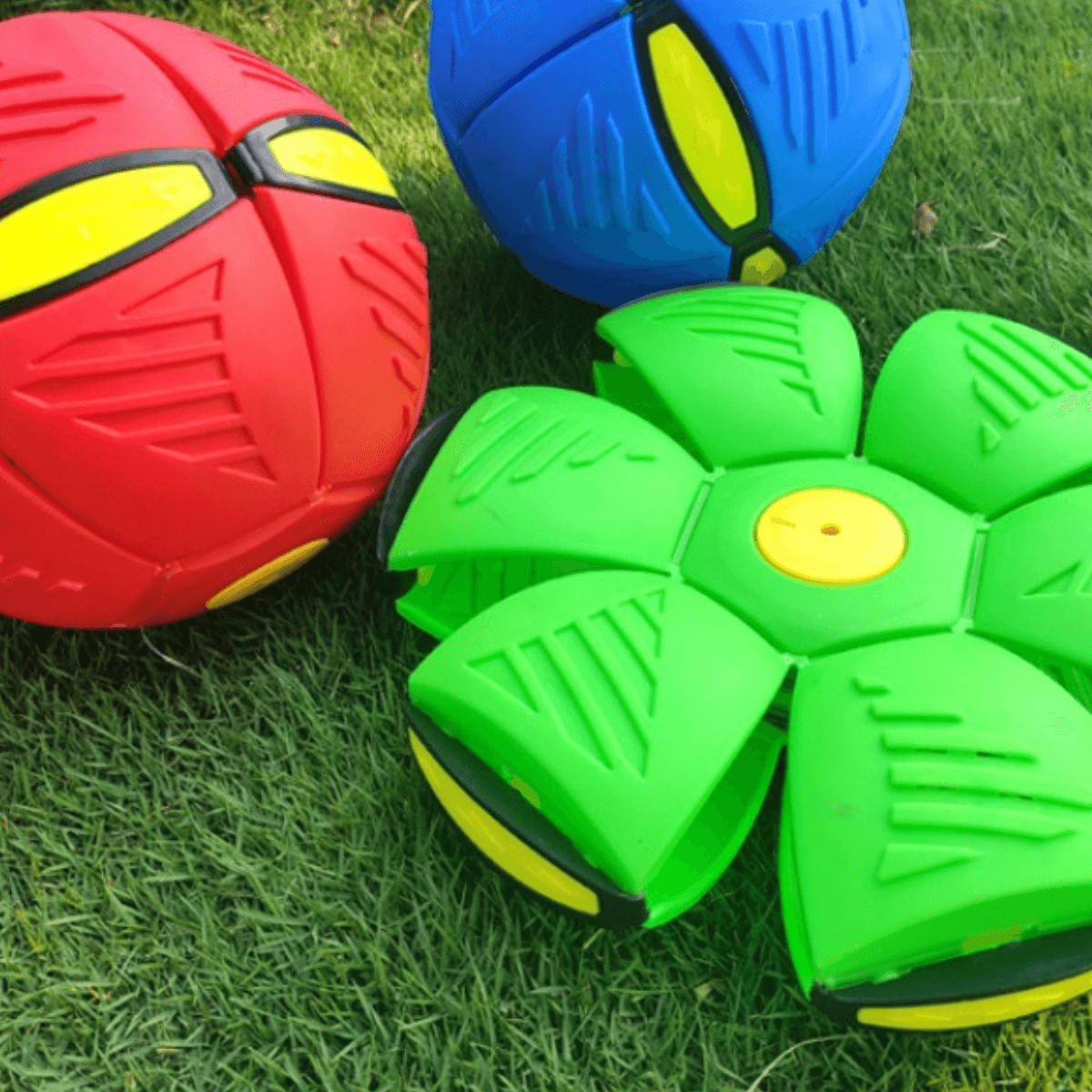 Dog Flying Disc Ball Transformable LED ABS Rechargeable Green Interactive Pet Toy Indoor Outdoor Fetch Training | Koossa