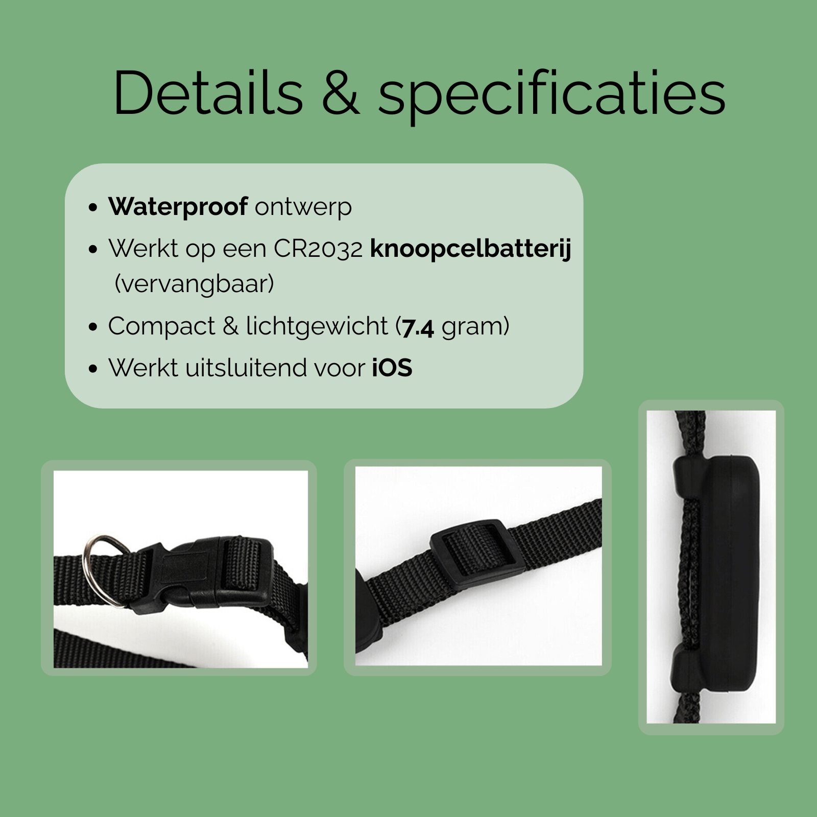 Pet Tracker Apple Find My iOS Bluetooth 5.2 CR2032 1 Year Battery 90dB Alert Cat Dog Locator No SIM | Koossa