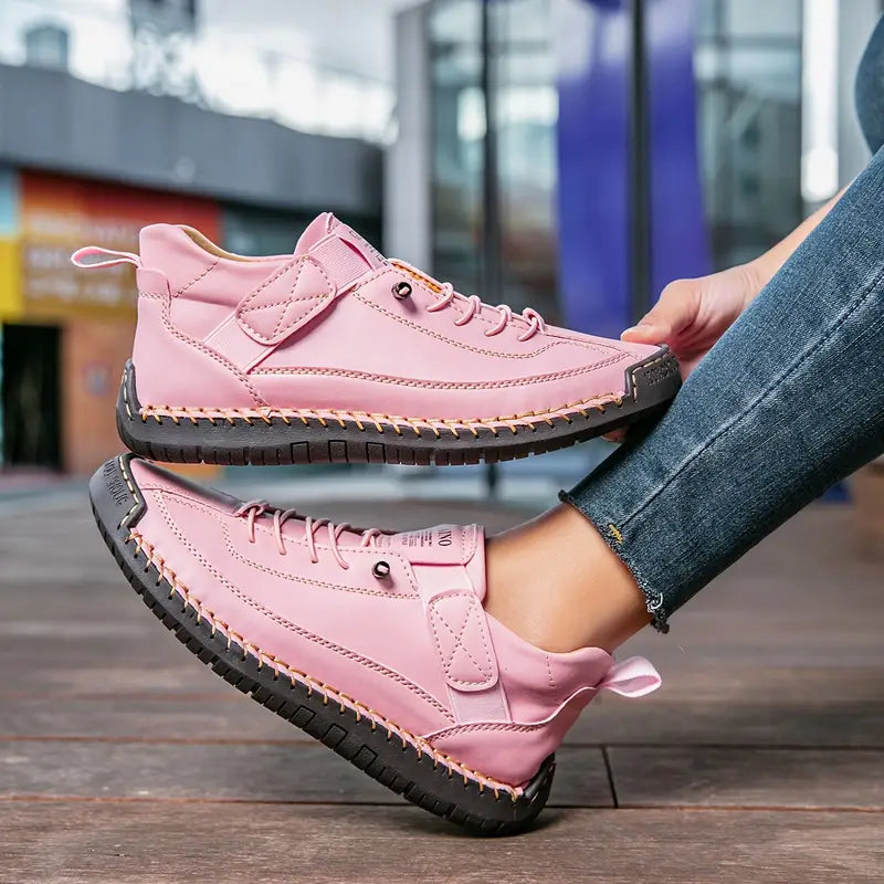 Women's Cushioned Trainer with Adjustable Hook Loop Strap in Multiple Colours | Breathable Lightweight Everyday Walking Shoe for Comfort and Support | Koossa