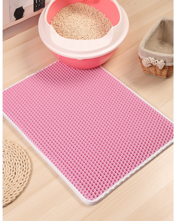 Cat Litter Mat Waterproof EVA Double Layer Small Medium Large Trapping Non-Slip Floor Protector Indoor Kitten Toilet Area | Koossa