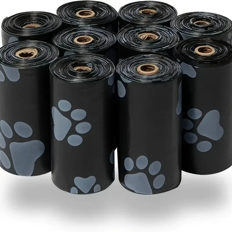 Dog Poo Bags Polyethylene Leak-Proof 150 or 300 Bags Roll Black Green Large Dog Waste Bags Dispenser Refill | Koossa