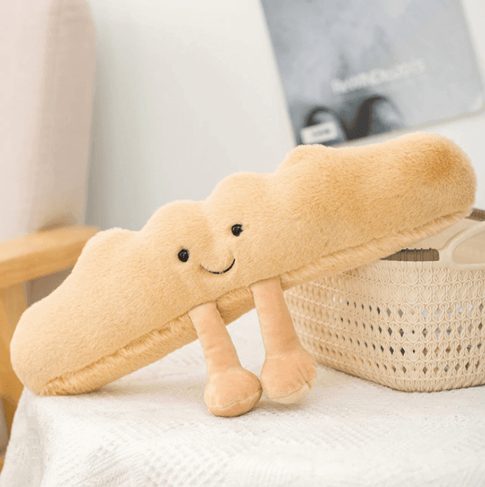Coussin peluche pain douillets en forme de croissant baguette toast pour chambre enfant décoration ludique | Koossa