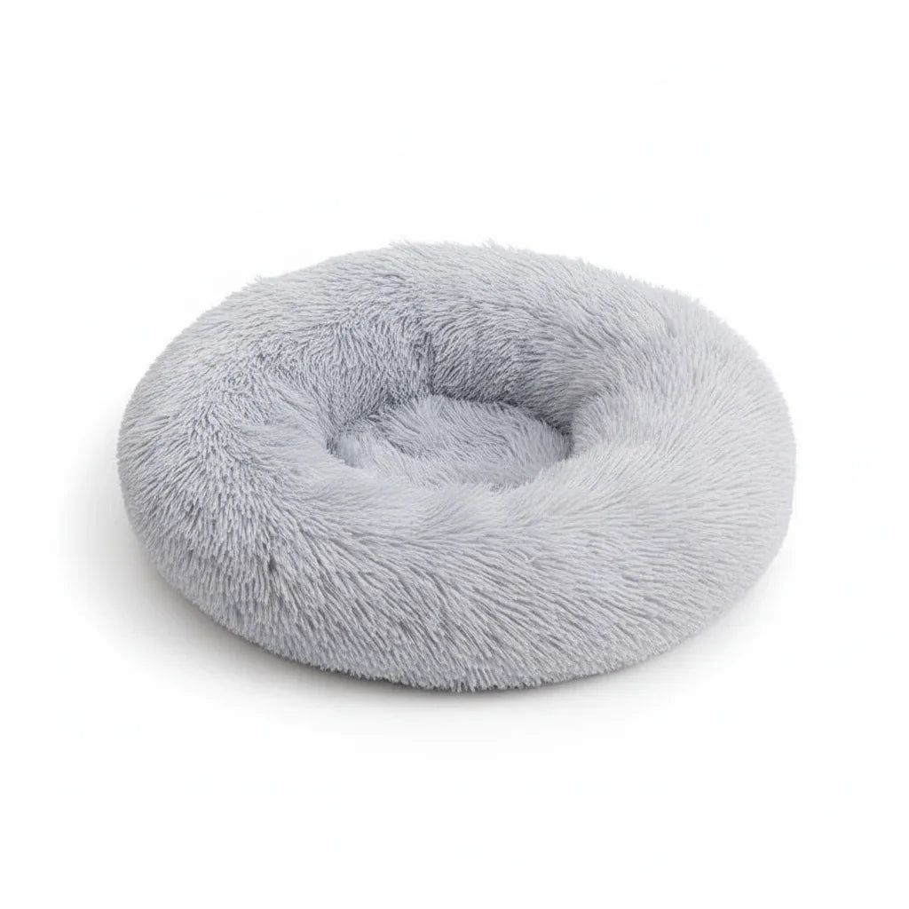 Dog Donut Bed Plush Self-Warming Raised Rim S–3XL 40–100cm Joint Support Calming Cat Dog Round Nest Bed Washable | Koossa