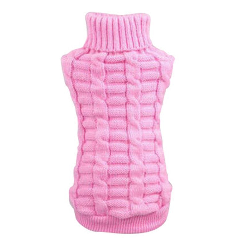 Dog Jumper Cable Knit 100% Cotton Dachshund Turtleneck Sweater Stretch Small Dog Winter Pullover Soft Warm Cold Weather Coat | Koossa