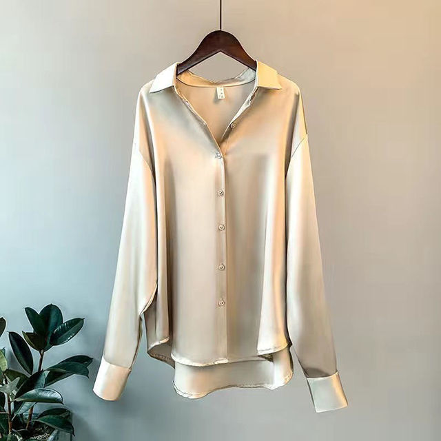 Women's Button-Down Collared Blouse in Four Versatile Shades for Office and Evening Wear | Koossa