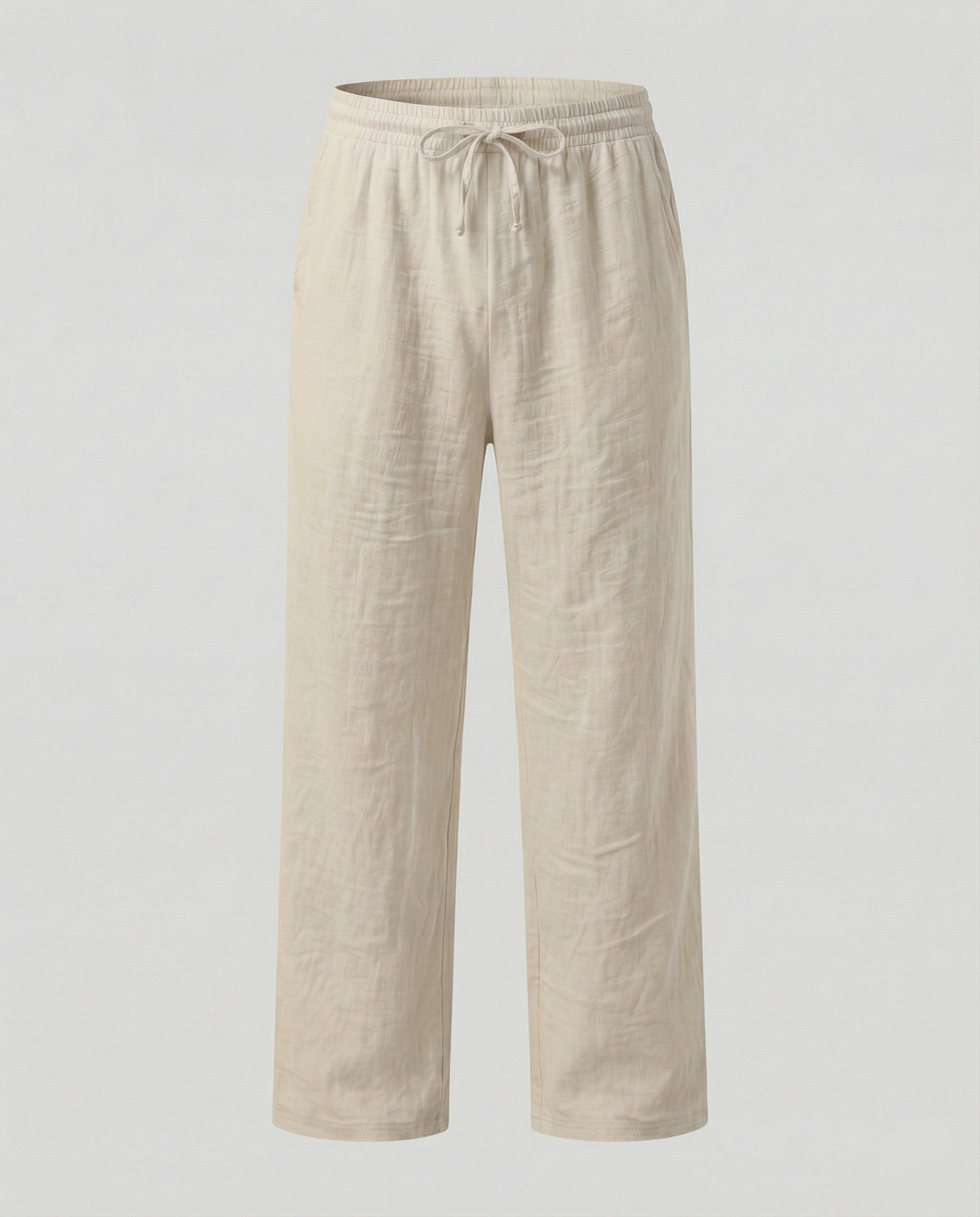 Men's Relaxed Fit Straight Leg Drawstring Trousers — Lightweight Casual Trousers for Everyday Comfort & Weekend Wear | Koossa