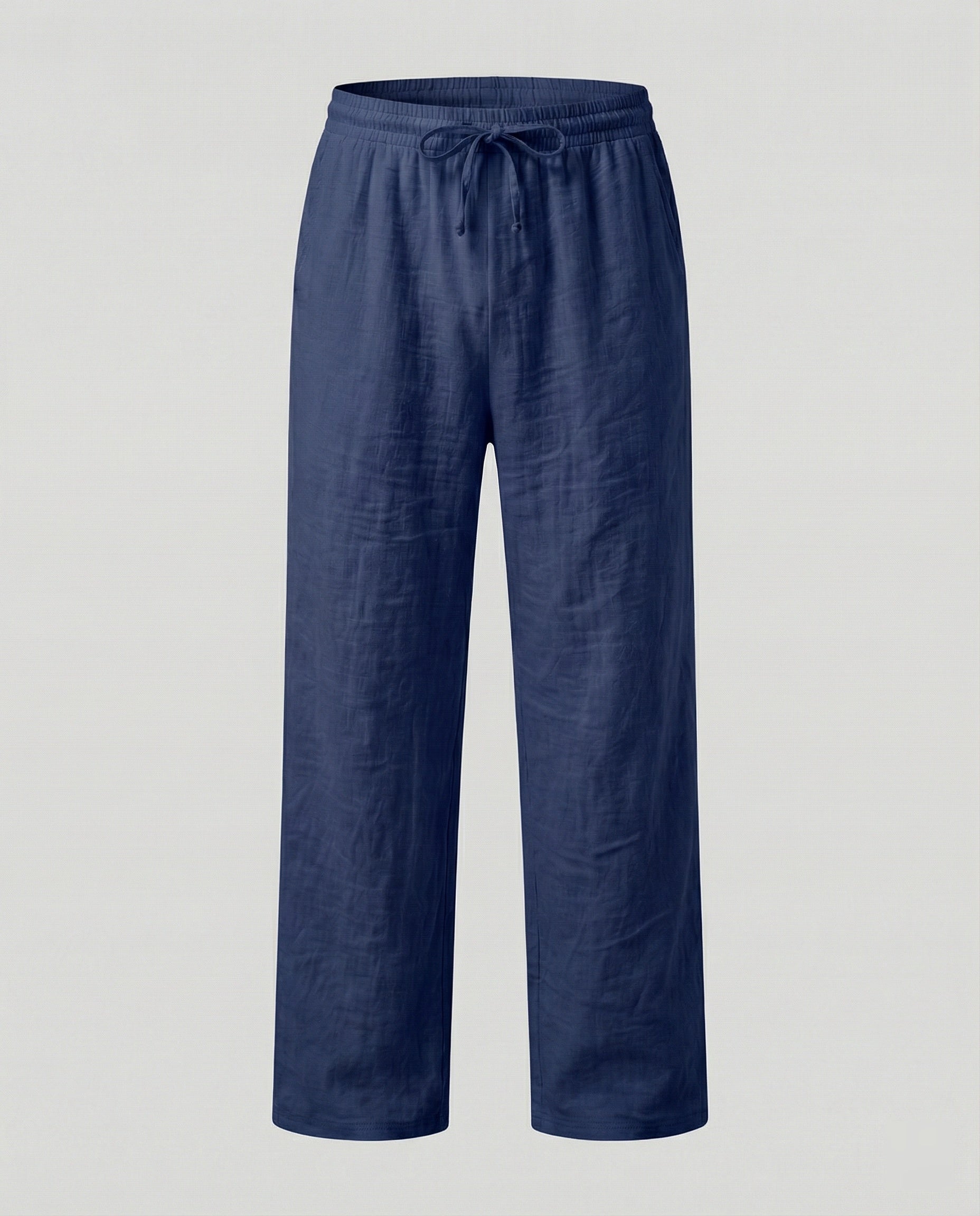 Men's Relaxed Fit Straight Leg Drawstring Trousers — Lightweight Casual Trousers for Everyday Comfort & Weekend Wear | Koossa