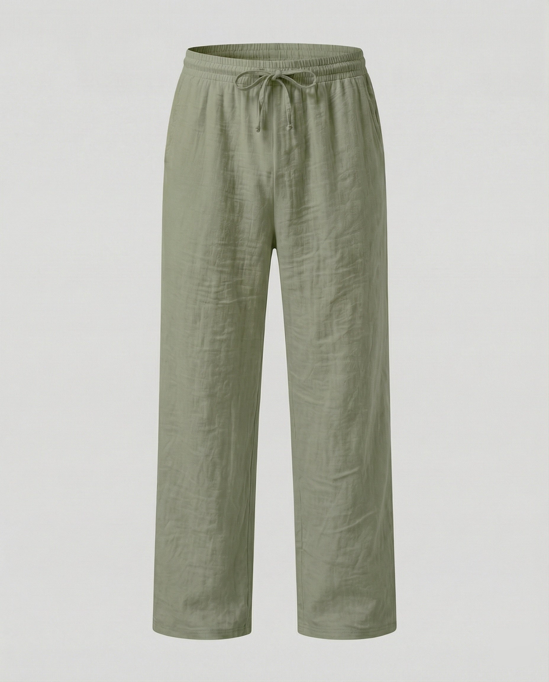 Men's Relaxed Fit Straight Leg Drawstring Trousers — Lightweight Casual Trousers for Everyday Comfort & Weekend Wear | Koossa