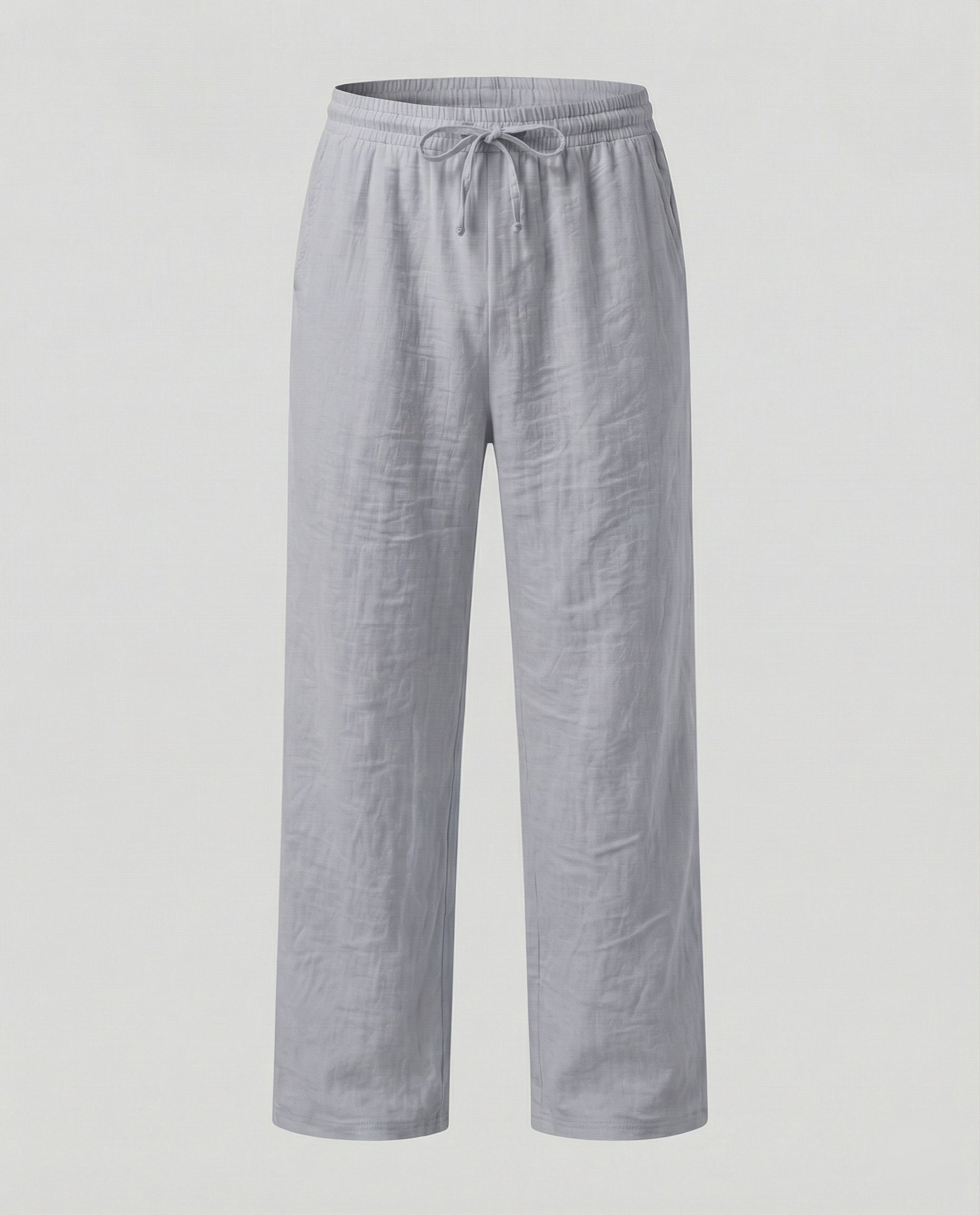 Men's Relaxed Fit Straight Leg Drawstring Trousers — Lightweight Casual Trousers for Everyday Comfort & Weekend Wear | Koossa