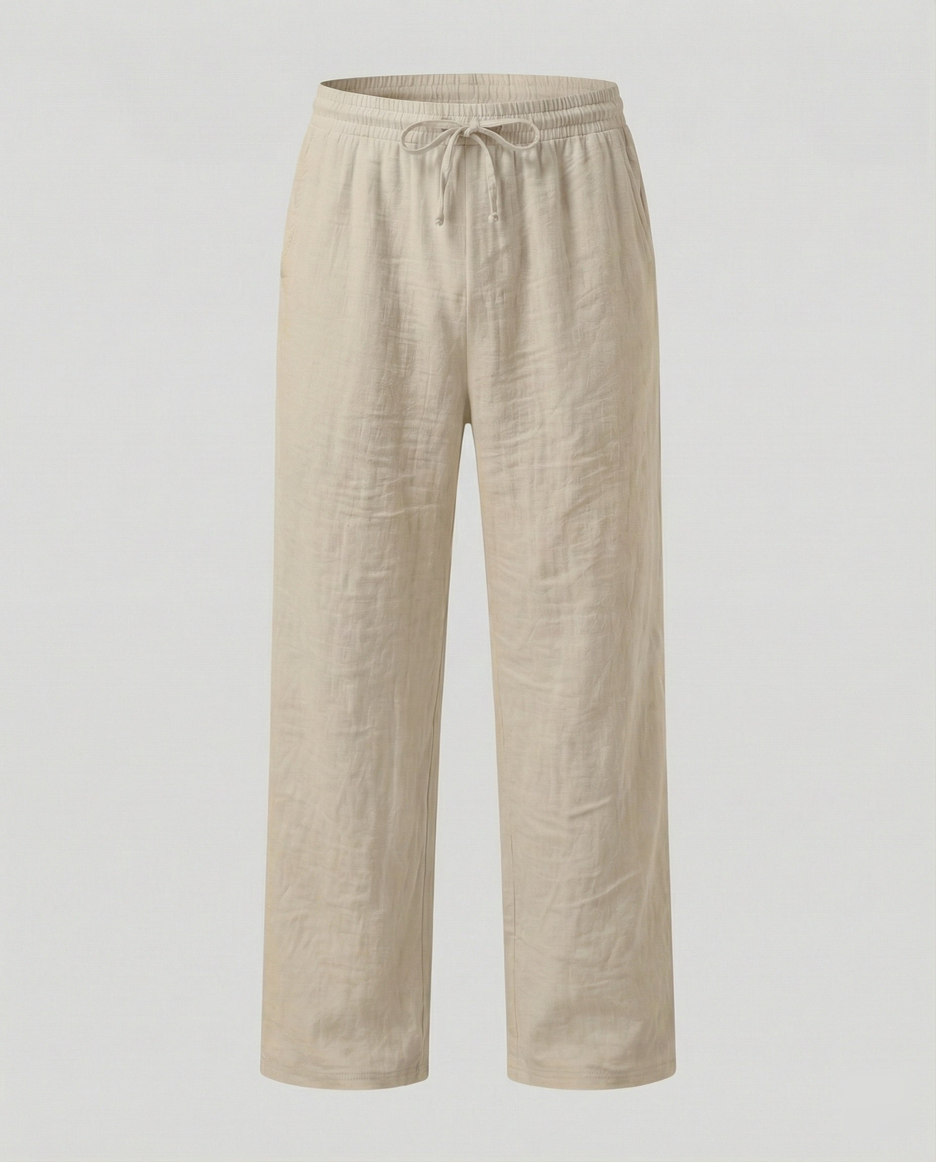 Men's Relaxed Fit Straight Leg Drawstring Trousers — Lightweight Casual Trousers for Everyday Comfort & Weekend Wear | Koossa