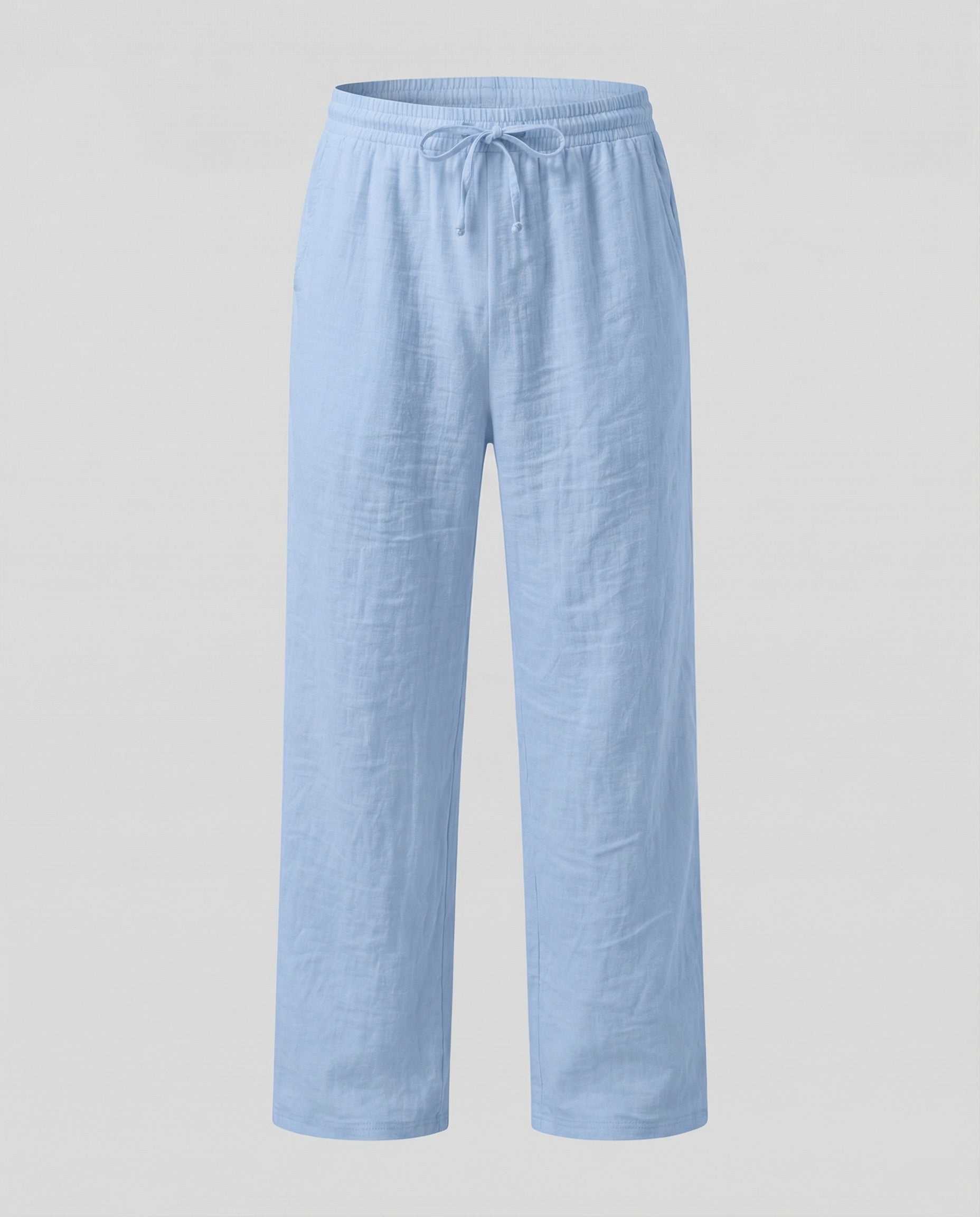 Men's Relaxed Fit Straight Leg Drawstring Trousers — Lightweight Casual Trousers for Everyday Comfort & Weekend Wear | Koossa