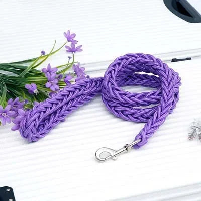 Dog Lead Braided Nylon 1.3m Heavy Duty Cushioned Handle Strong Dog Leash Thick Rope Tangle-Free Small Medium Large | Koossa