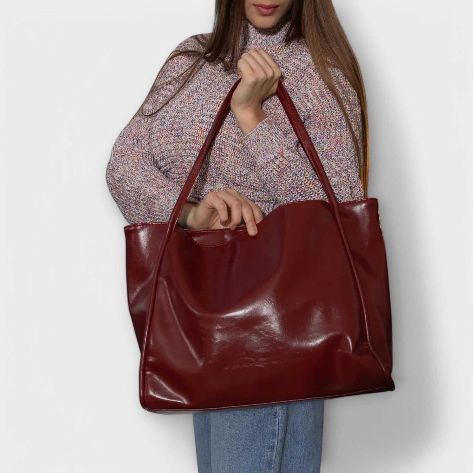 Structured Leather Shoulder Handbag in Classic Colours for Everyday Elegance | Timeless Design | City-Ready Accessory | Professional & Casual Wear | Koossa