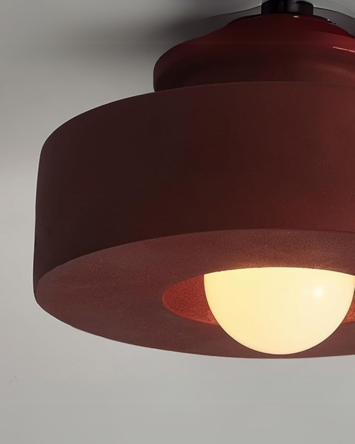 Plafonnier rond en résine avec LED intégrée pour intérieur minimaliste blanc chaud 30 cm éclairage moderne | Koossa