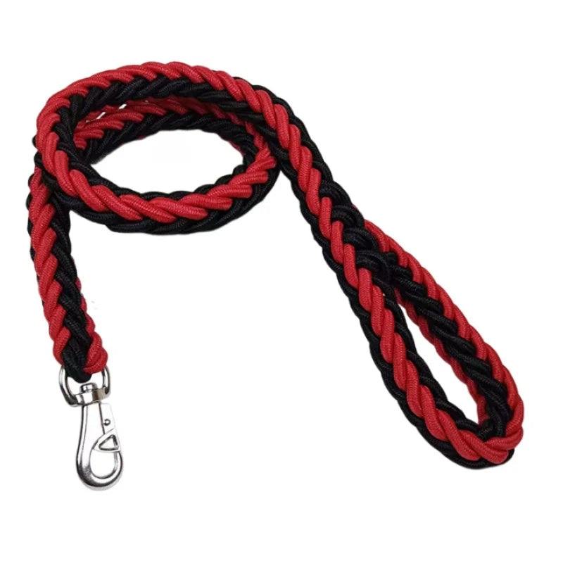 Braided Dog Lead Thick Nylon 1cm 1.5cm 2cm 3cm Large Breed Strong Rope Walking Lead Heavy Duty Chunky Braid Leash | Koossa