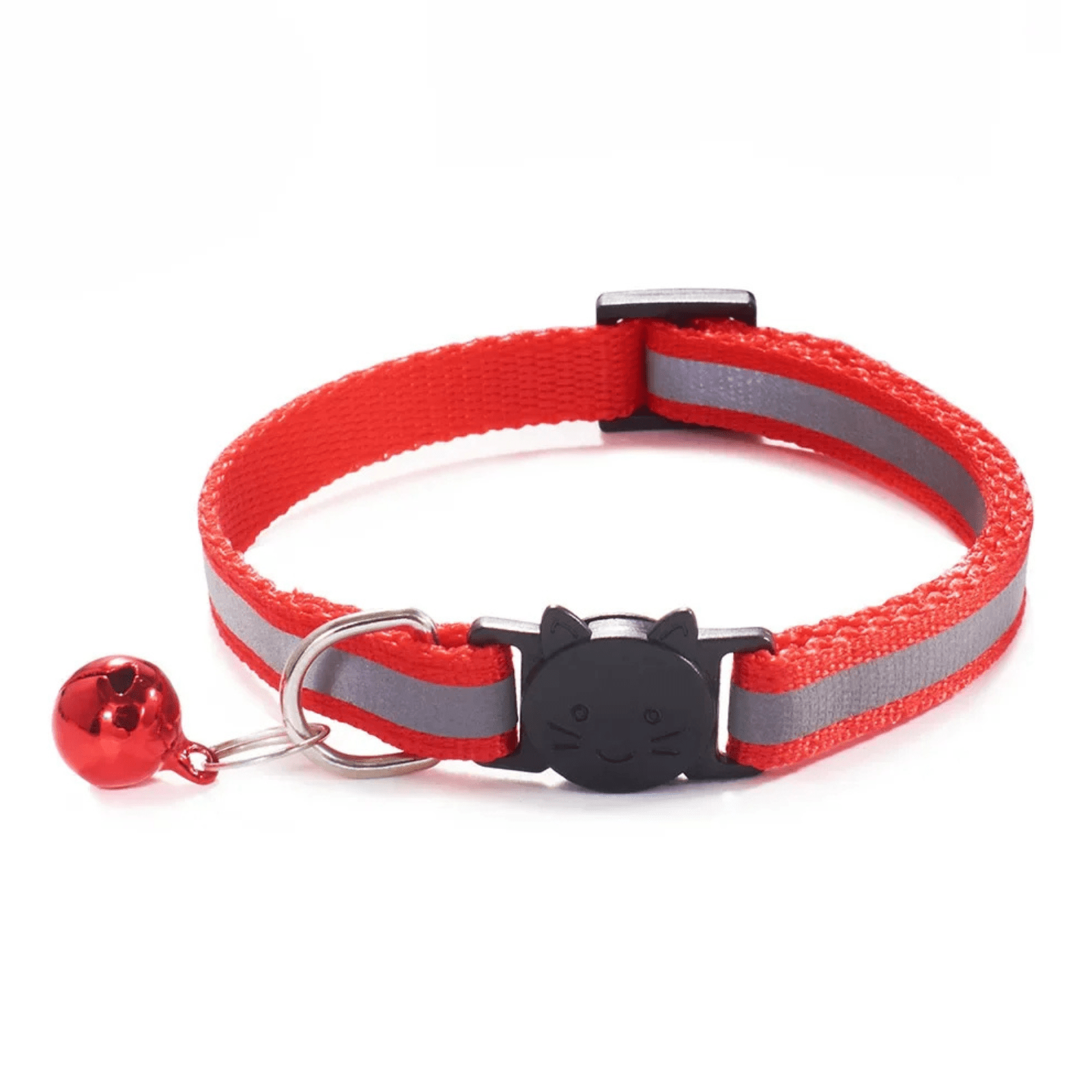 Cat Collar Reflective Band Breakaway Safety Buckle Bell Adjustable 19–32cm Kitten Adult Indoor Outdoor Night Safety | Koossa