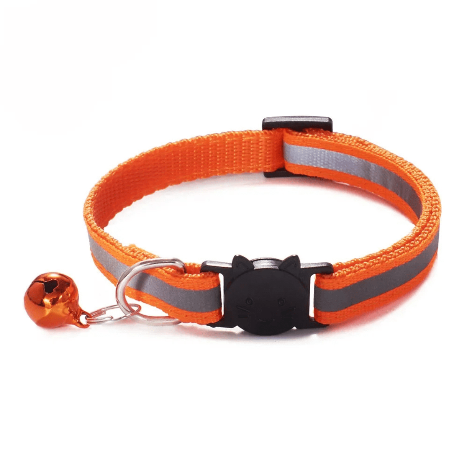 Cat Collar Reflective Band Breakaway Safety Buckle Bell Adjustable 19–32cm Kitten Adult Indoor Outdoor Night Safety | Koossa