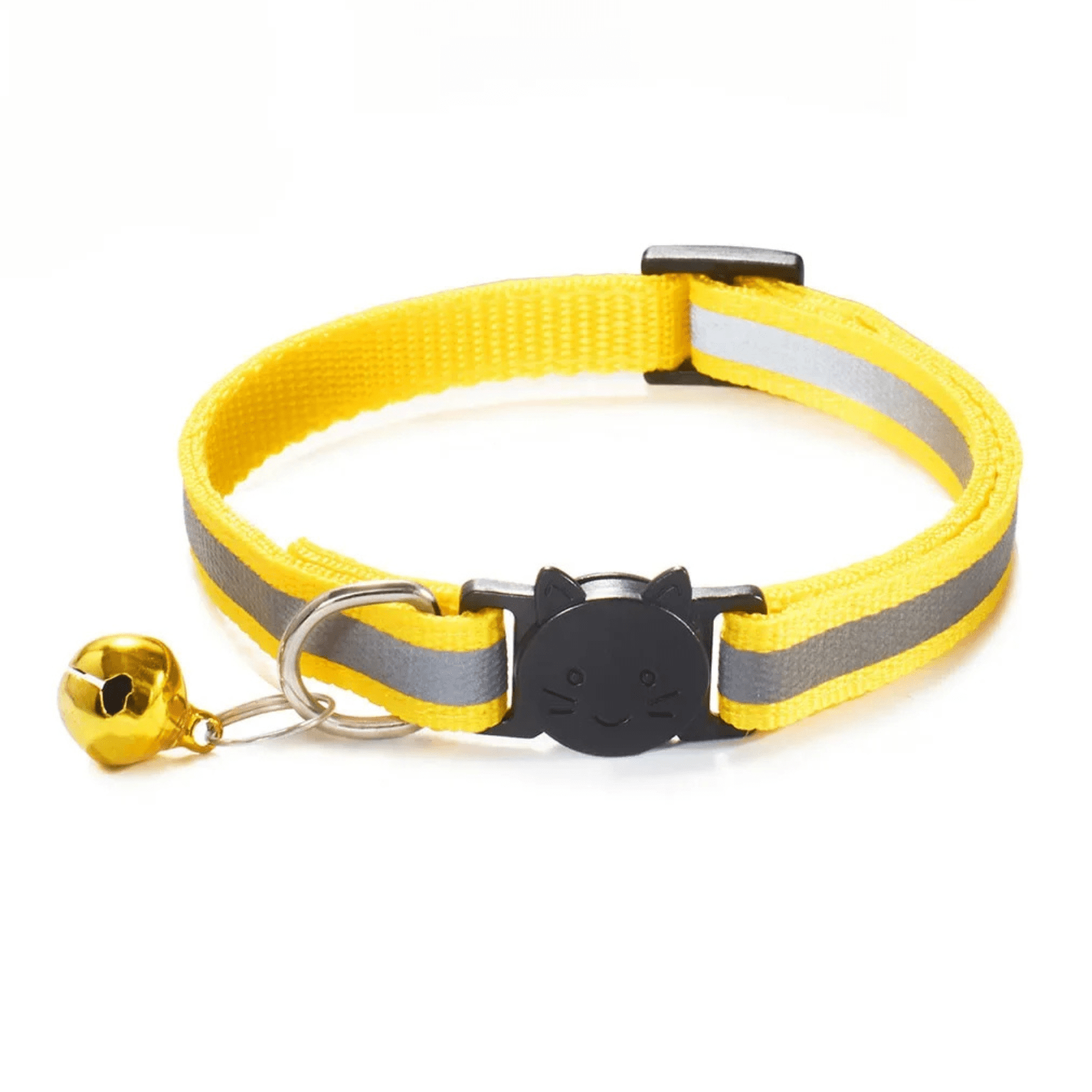 Cat Collar Reflective Band Breakaway Safety Buckle Bell Adjustable 19–32cm Kitten Adult Indoor Outdoor Night Safety | Koossa
