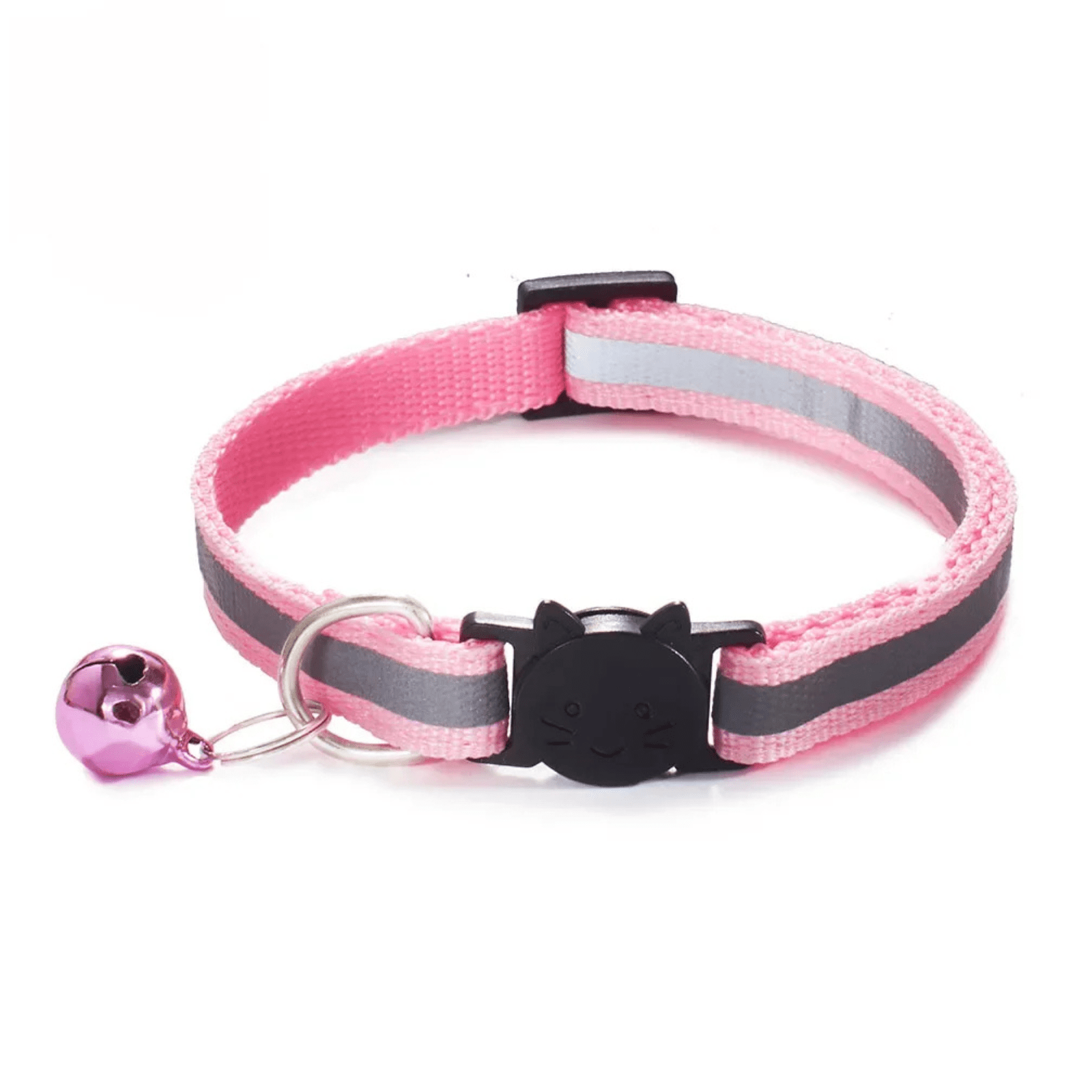 Cat Collar Reflective Band Breakaway Safety Buckle Bell Adjustable 19–32cm Kitten Adult Indoor Outdoor Night Safety | Koossa