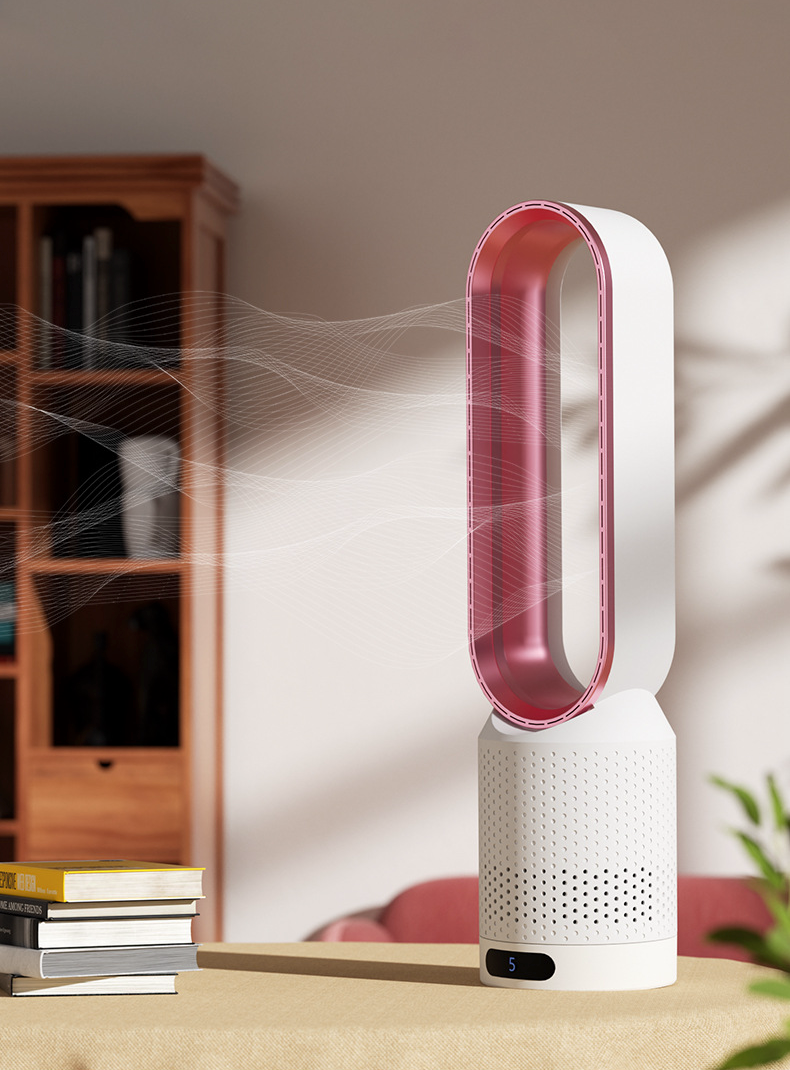 Rafraîchisseur évaporatif avec ioniseur et triple filtration HEPA UV pour air purifié intérieur blanc | Koossa